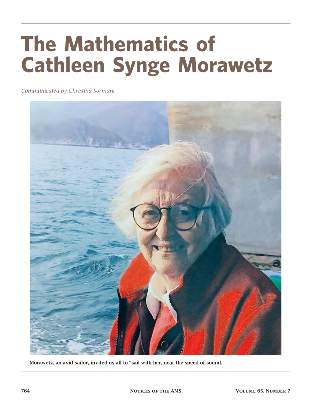 The Mathematics of Cathleen Synge Morawetz