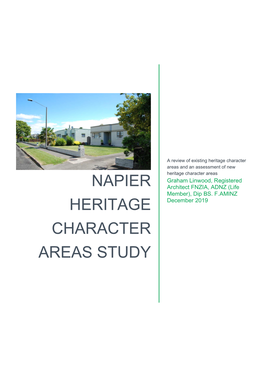 Napier Heritage Character Areas Study