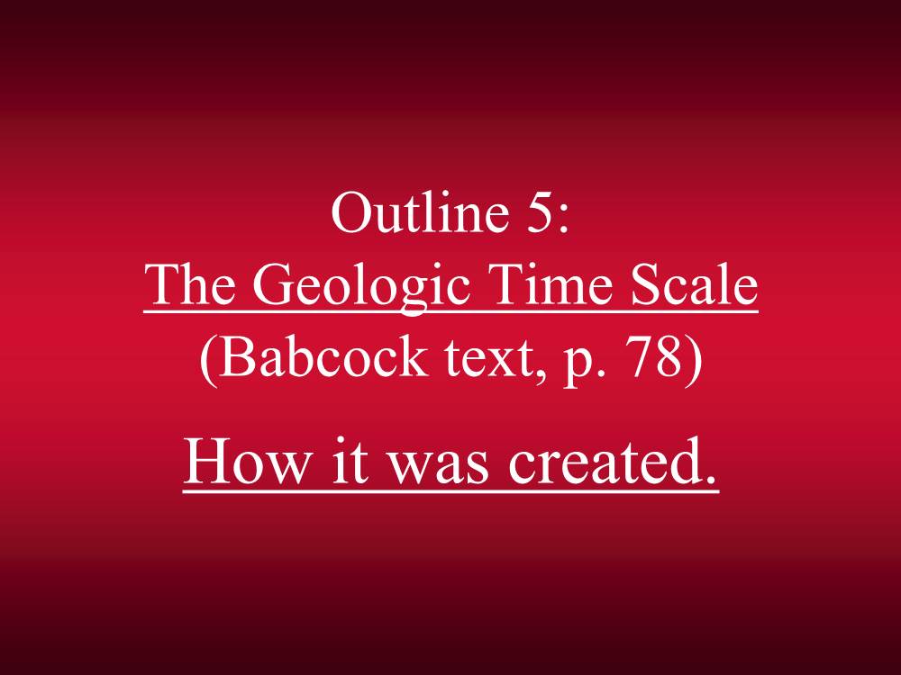 The Geologic Time Scale (Babcock Text, P