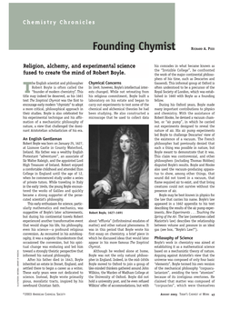 Founding Chymist RICHARD A