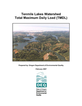 Tenmile Lakes Watershed Total Maximum Daily Load (TMDL)