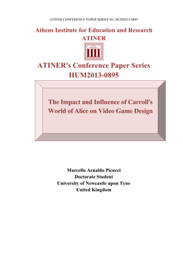ATINER's Conference Paper Series HUM2013-0895