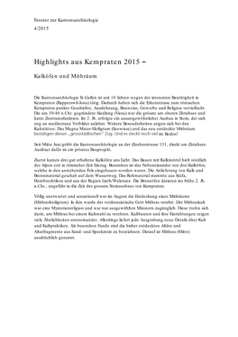 Highlights Aus Kempraten 2015