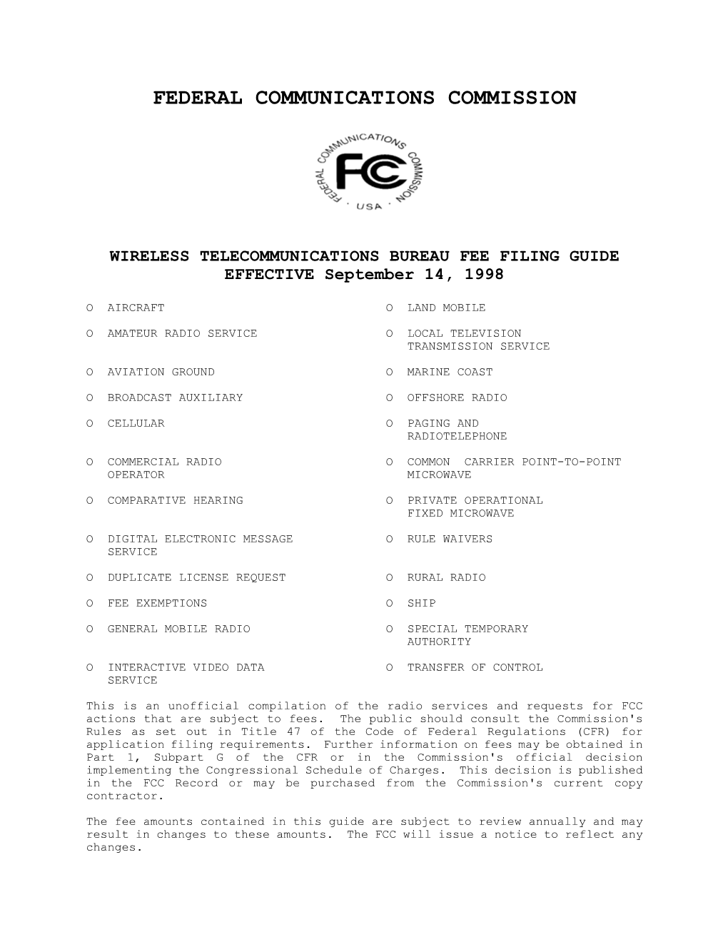 Federal Communications Commission