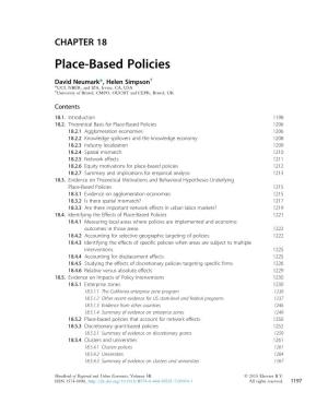 Place-Based Policies