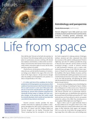 Life from Space: Astrobiology and Panspermia
