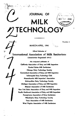 Journal of Milk Technology