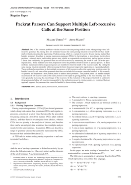 Packrat Parsers Can Support Multiple Left-Recursive Calls at the Same Position