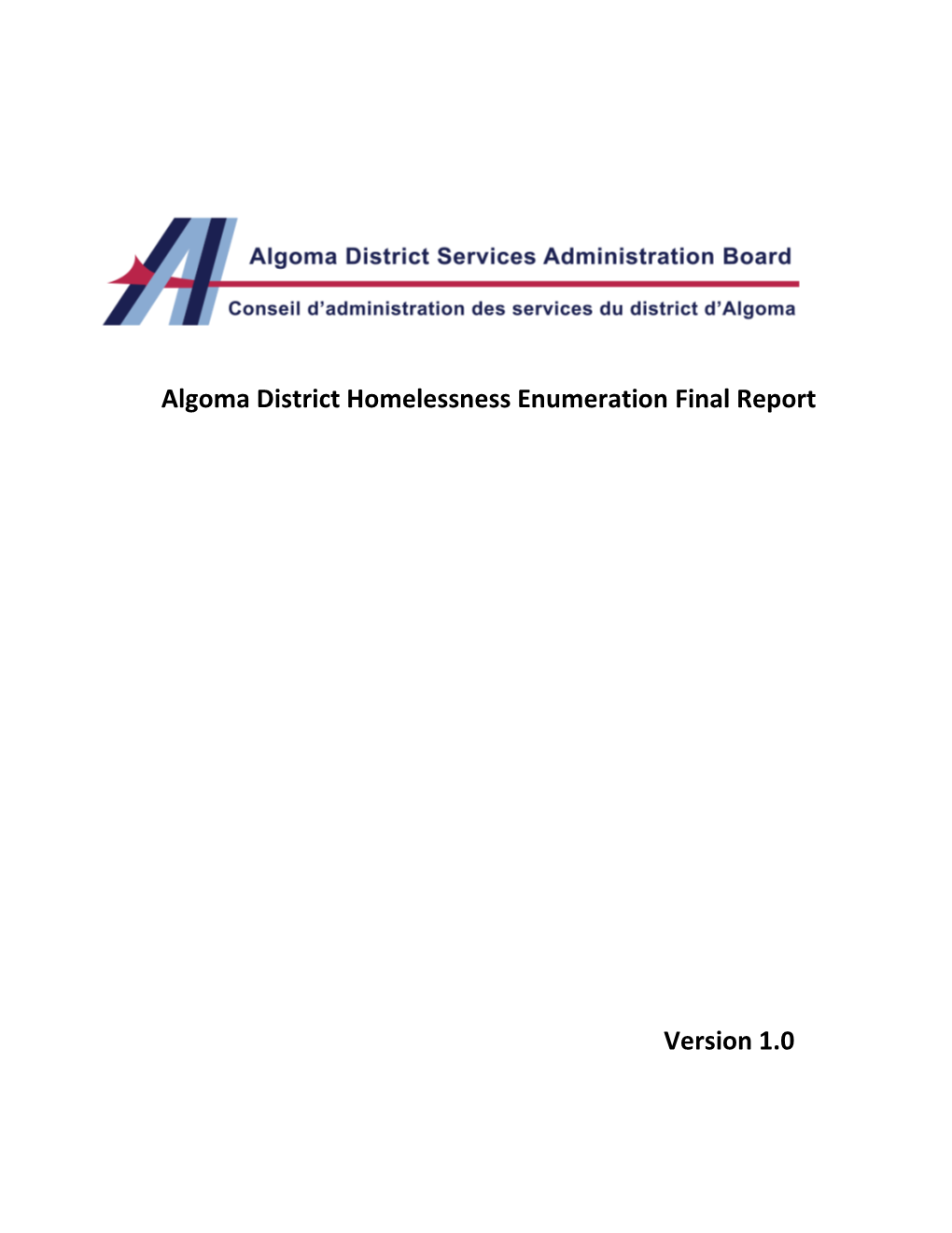 Algoma District Homelessness Enumeration Final Report 2018
