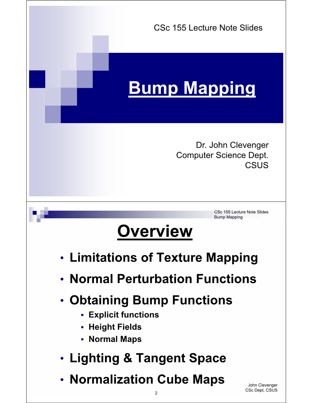 Bump Mapping