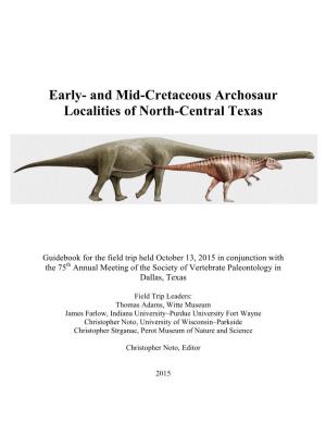 Early- and Mid-Cretaceous Archosaur Localities of North-Central Texas