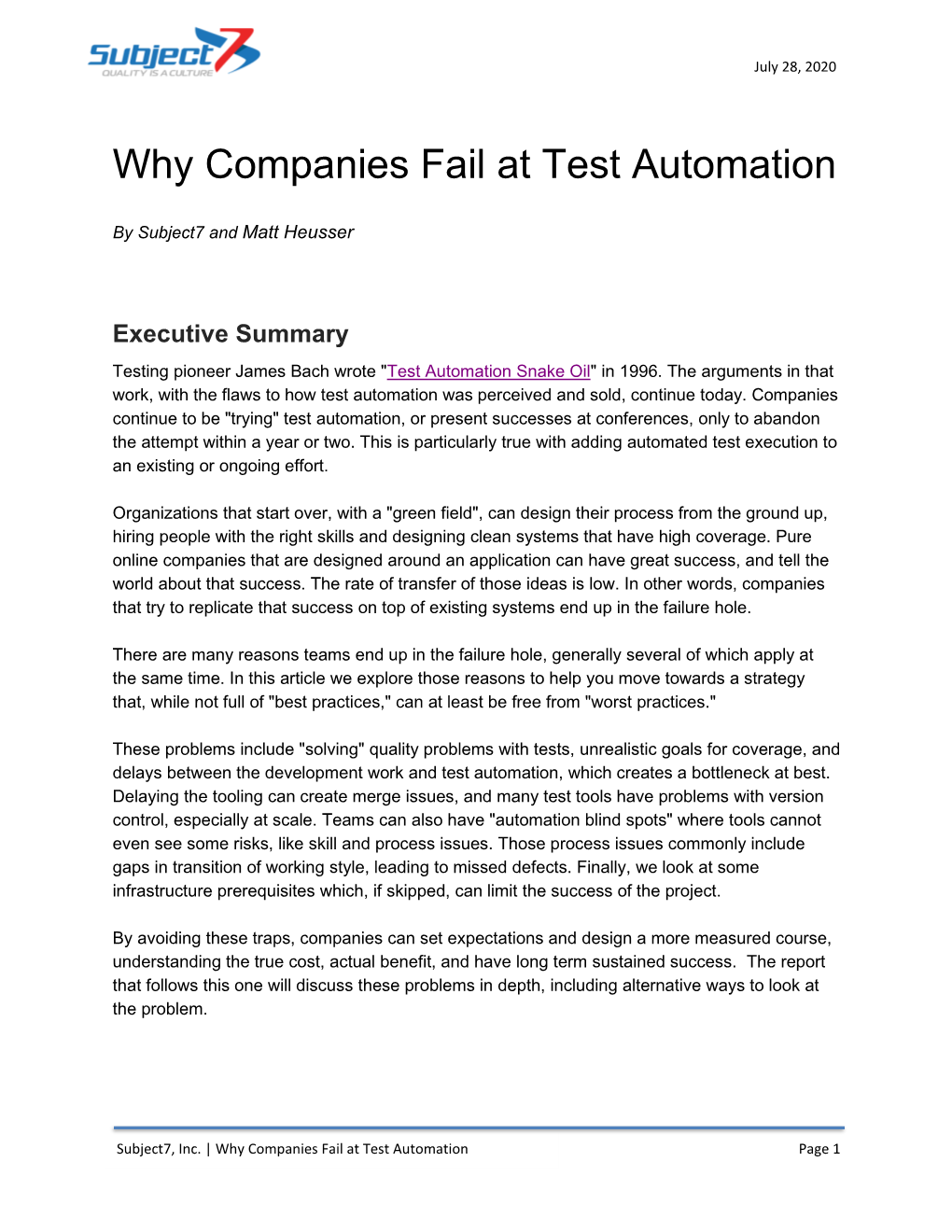 Why Companies Fail at Test Automation
