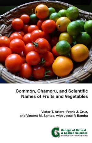 Common, Chamoru, and Scientific Names of Fruits and Vegetables