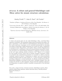 Dftatom: a Robust and General Schrödinger and Dirac Solver for Atomic Structure Calculations