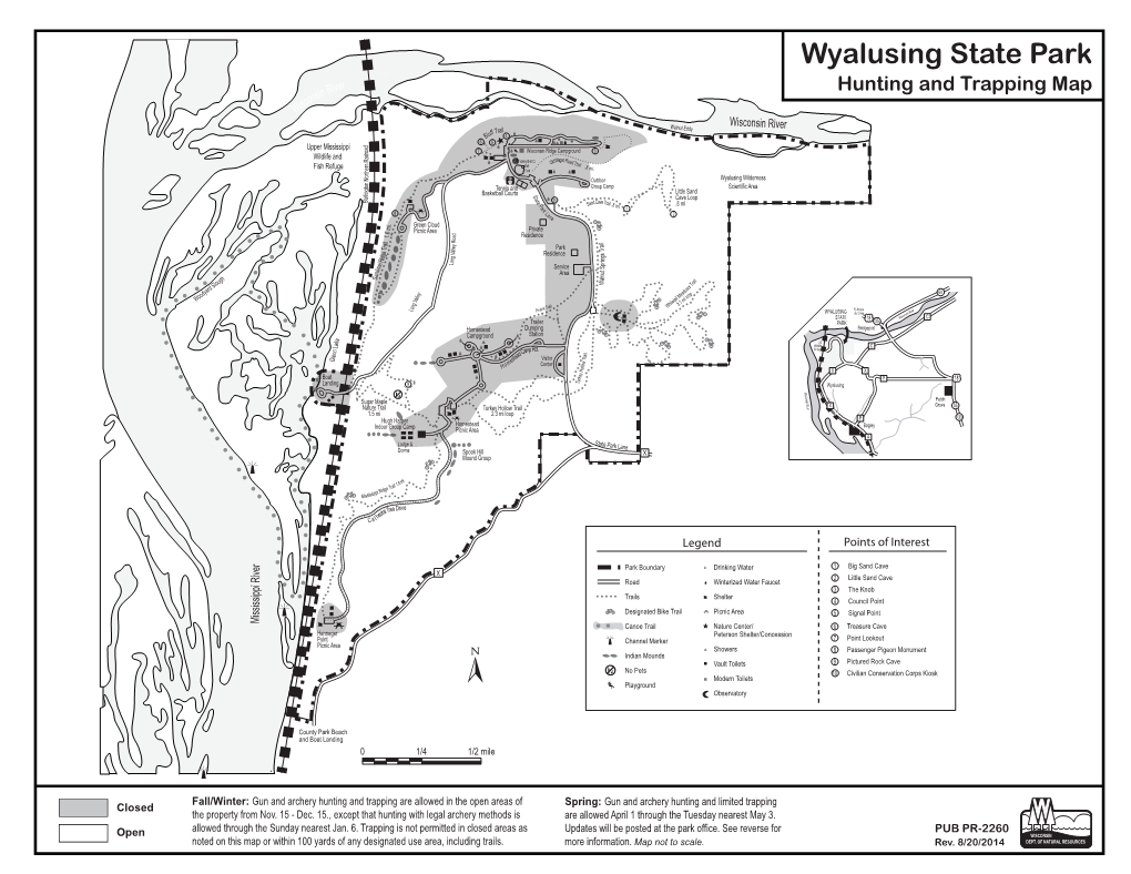 Wyalusing State Park R Rive Hunting and Trapping Map Nsin Sco Wi