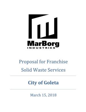 Proposal for Franchise Solid Waste Services City of Goleta