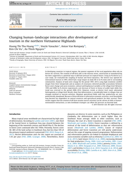 Changing Human–Landscape Interactions After Development Of