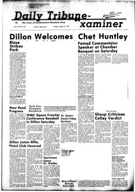 Dillon Welcomes Chet Huntley