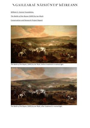 William E. Connor Foundation, the Battle of the Boyne (1693) by Jan Wyck Conservation and Research Project Report