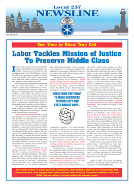 NEWSLINE, February 2011 Local 237 Member Services