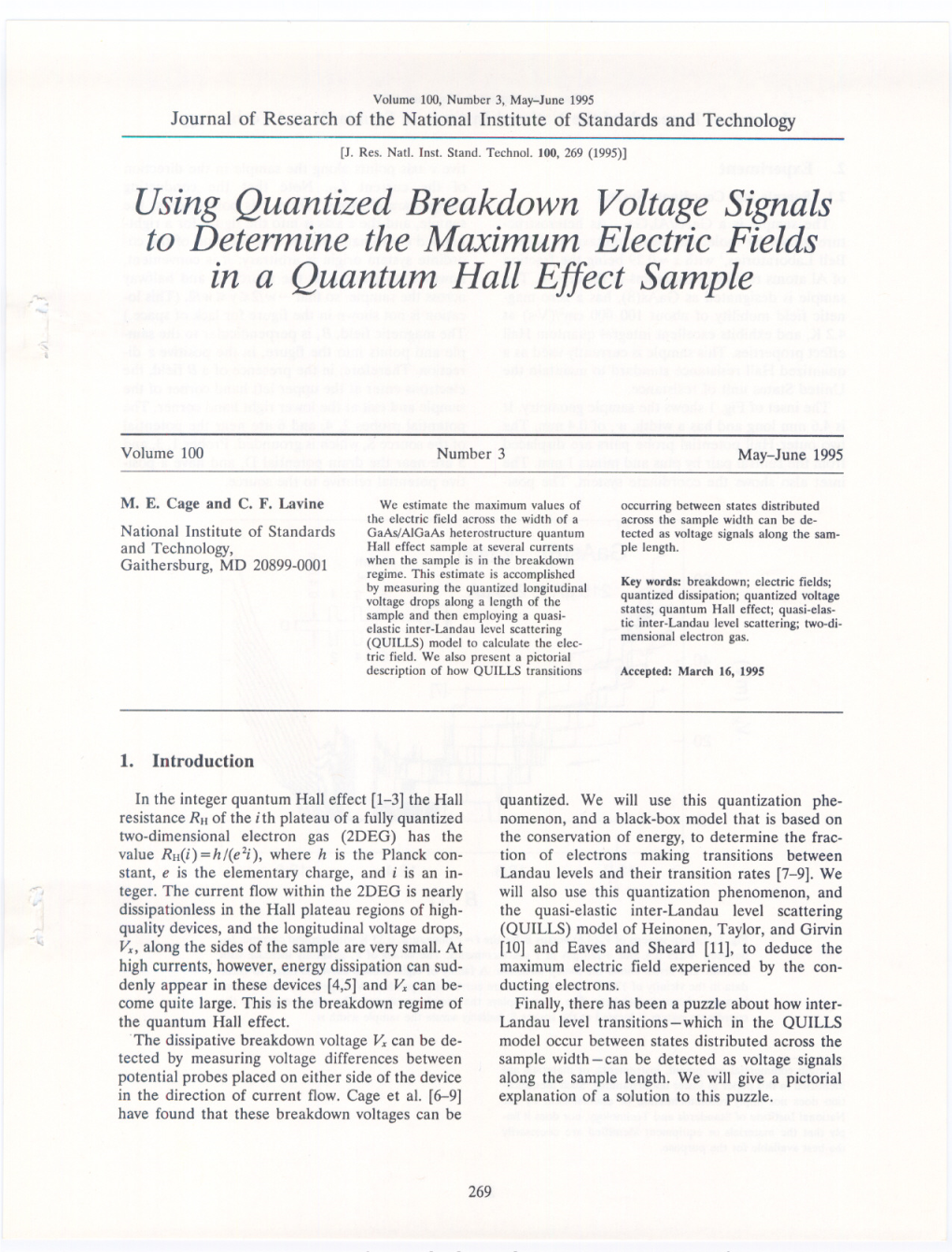 Using Quantized Breakdown Voltage Signals to Determine the Maximum Electric Fields in a Quantum Hall Effect Sample