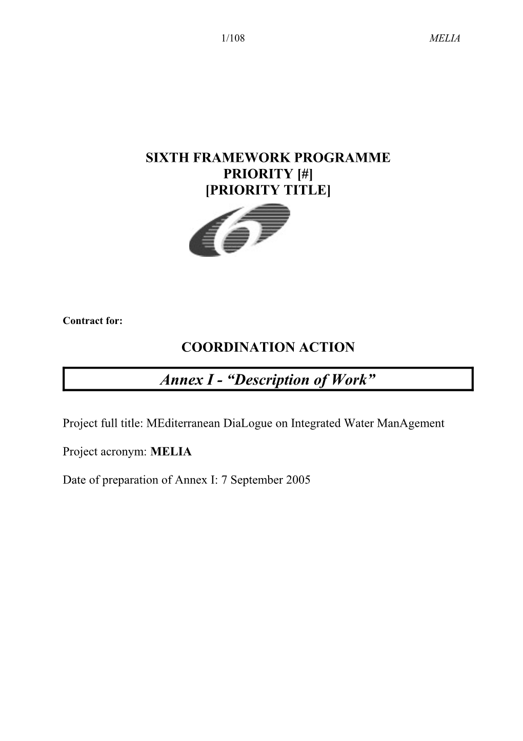 Sixth Framework Programme s1