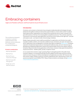 Embracing Containers Agile and Flexible Software-Defined Hybrid Cloud Infrastructure