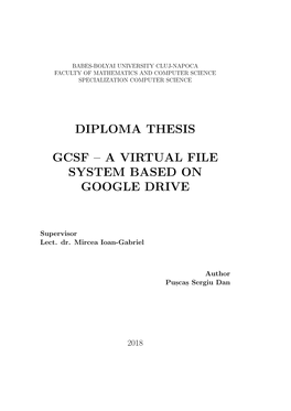 A Virtual File System Based on Google Drive