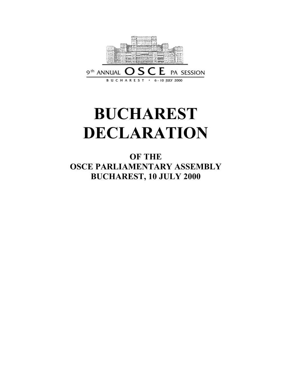 Bucharest Declaration