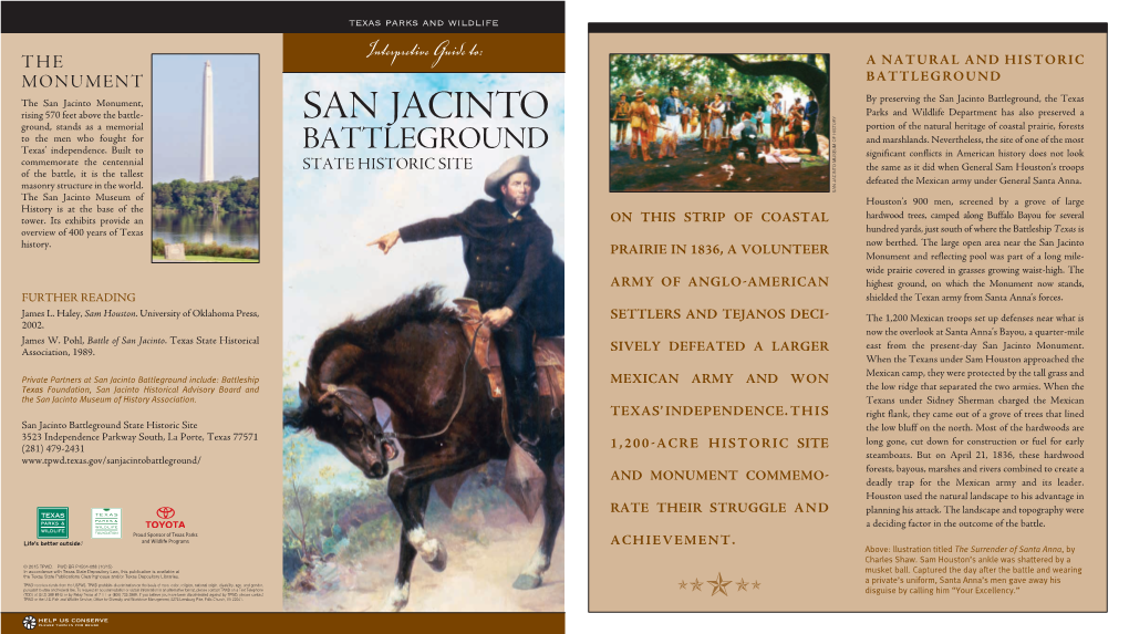 Interpretive Guide to San Jacinto Battleground State Historic Site