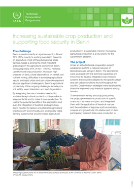 Increasing Sustainable Crop Production and Supporting Food Security in Benin