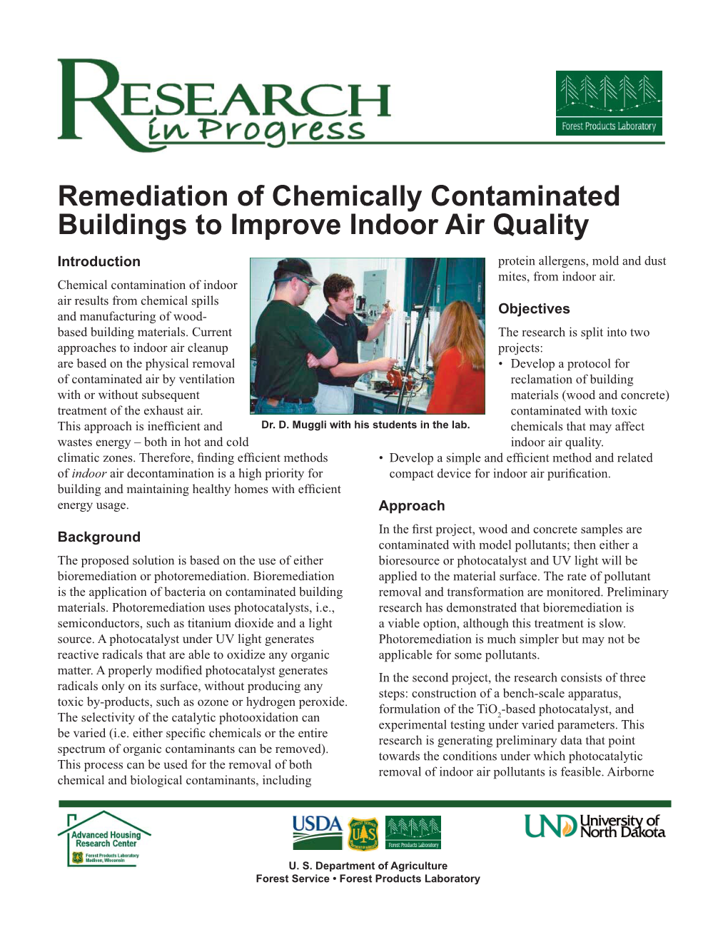 Remediation of Chemically Contaminated Buildings to Improve Indoor Air Quality