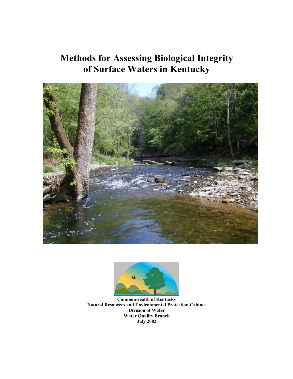 Methods for Assessing Biological Integrity of Surface Waters in Kentucky