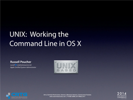 UNIX: Working the Command Line in OS X (PDF)