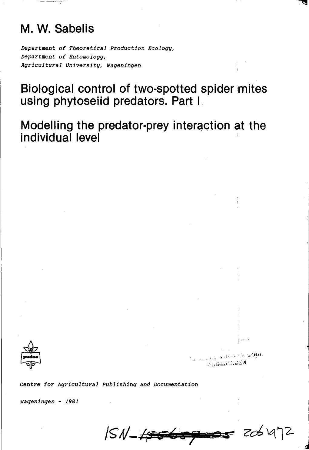 Biological Control of Two-Spotted Spider Mites Using Phytoseiid Predators