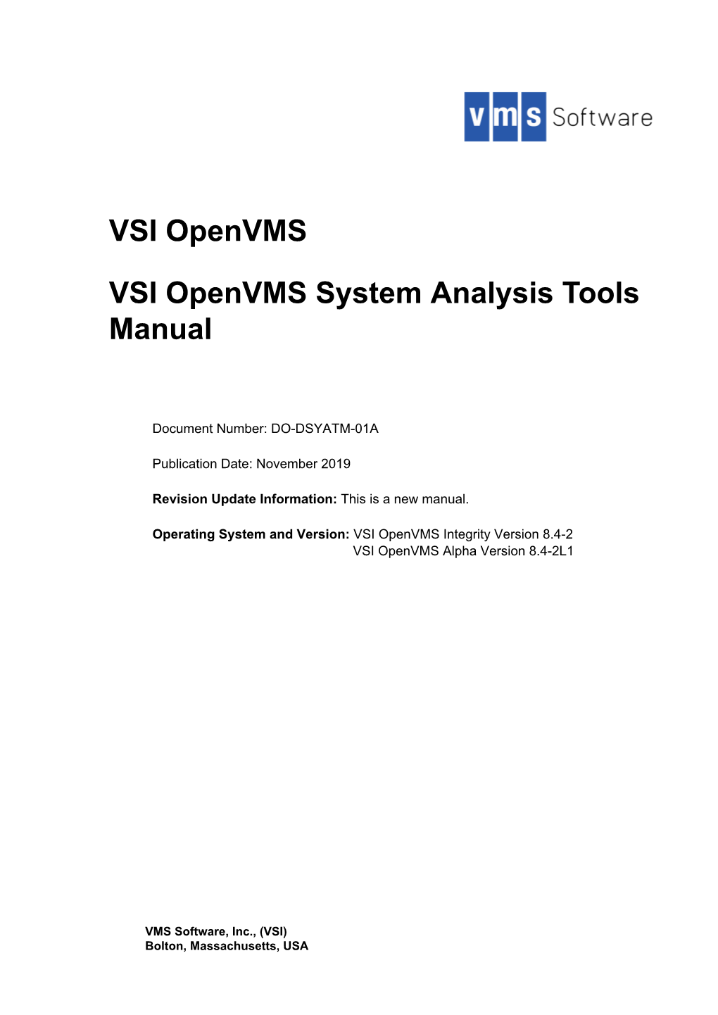 VSI Openvms System Analysis Tools Manual