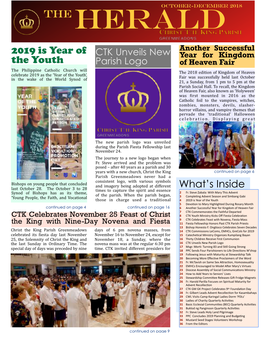 CTK Parish Newsletter 2018-4 Low