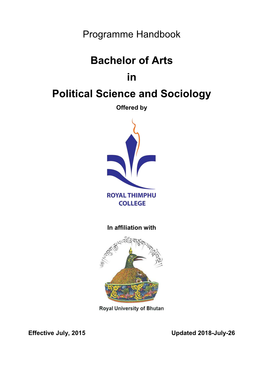 Bachelor of Arts in Political Science and Sociology Offered By