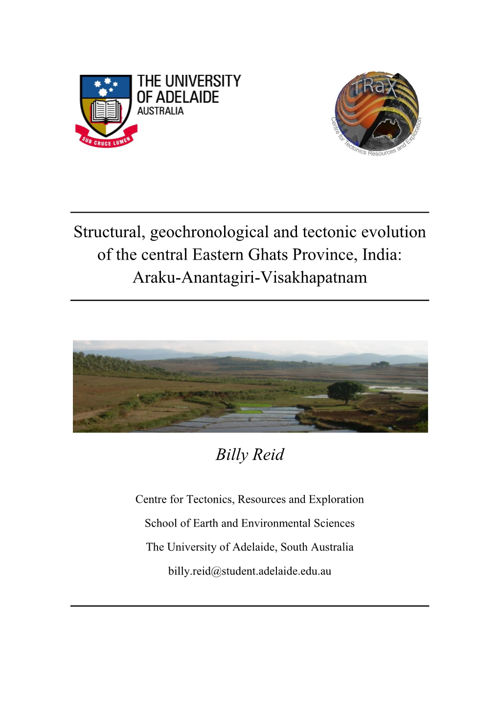 Structural, Geochronological and Tectonic Evolution of the Central Eastern Ghats Province, India: Araku-Anantagiri-Visakhapatnam