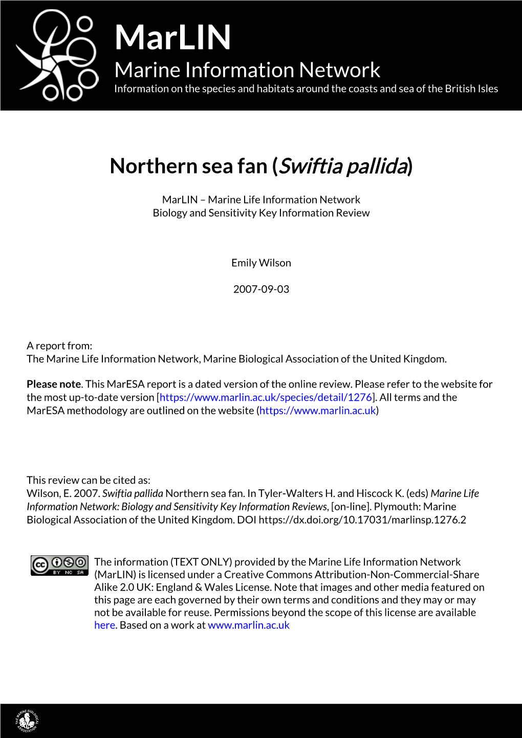Northern Sea Fan (Swiftia Pallida)