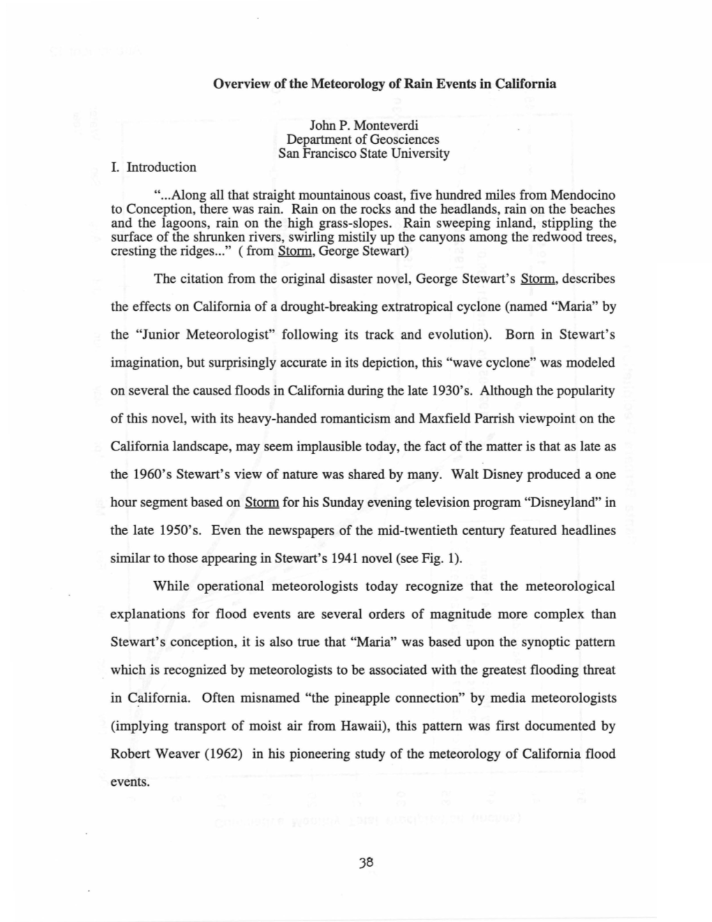 Overview of the Meteorology of Rain Events in California John P