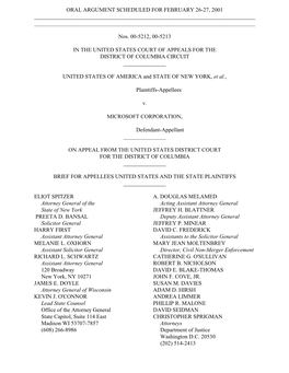 Brief for Appellees United States and the State Plaintiffs ______