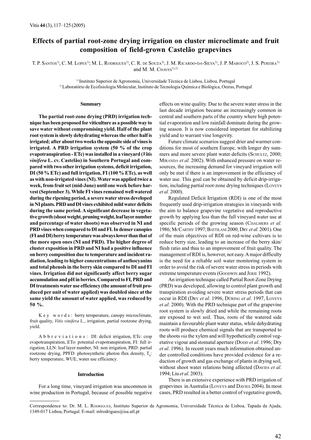 Effects of Partial Root-Zone Drying Irrigation on Cluster Microclimate and Fruit Composition of Field-Grown Castelão Grapevines