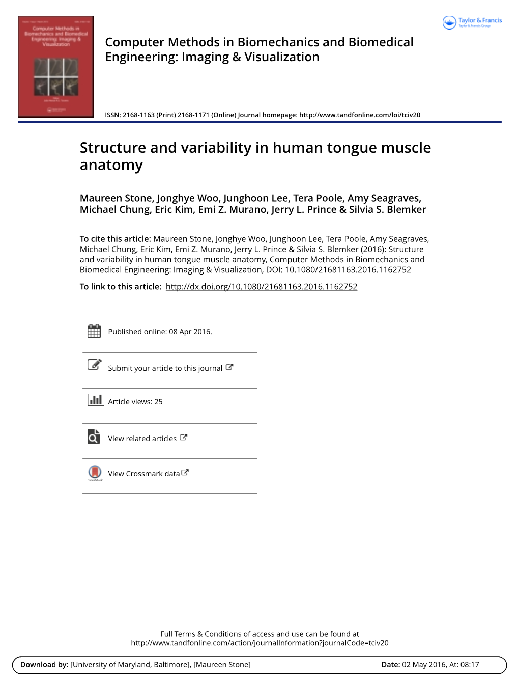 Structure and Variability in Human Tongue Muscle Anatomy