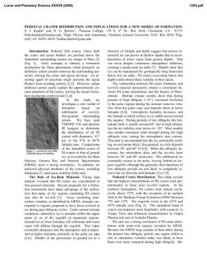 Pedestal Crater Distribution and Implications for a New Model of Formation