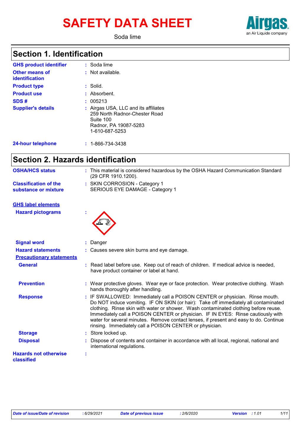 SAFETY DATA SHEET Soda Lime DocsLib   Safety Data Sheet Soda Lime 