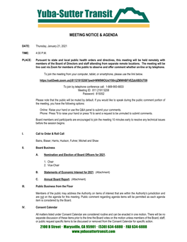 Meeting Notice & Agenda