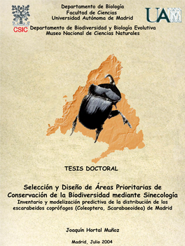 Selección De Áreas Prioritarias De Conservación