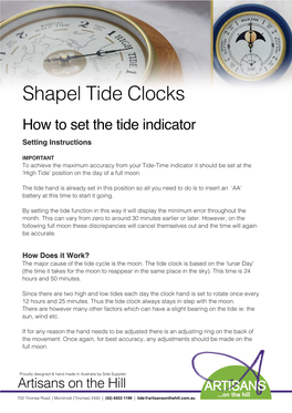 Shapel Tide Clocks