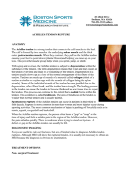 The Achilles Tendon Is a Strong, Fibrous Band That Connects the Calf